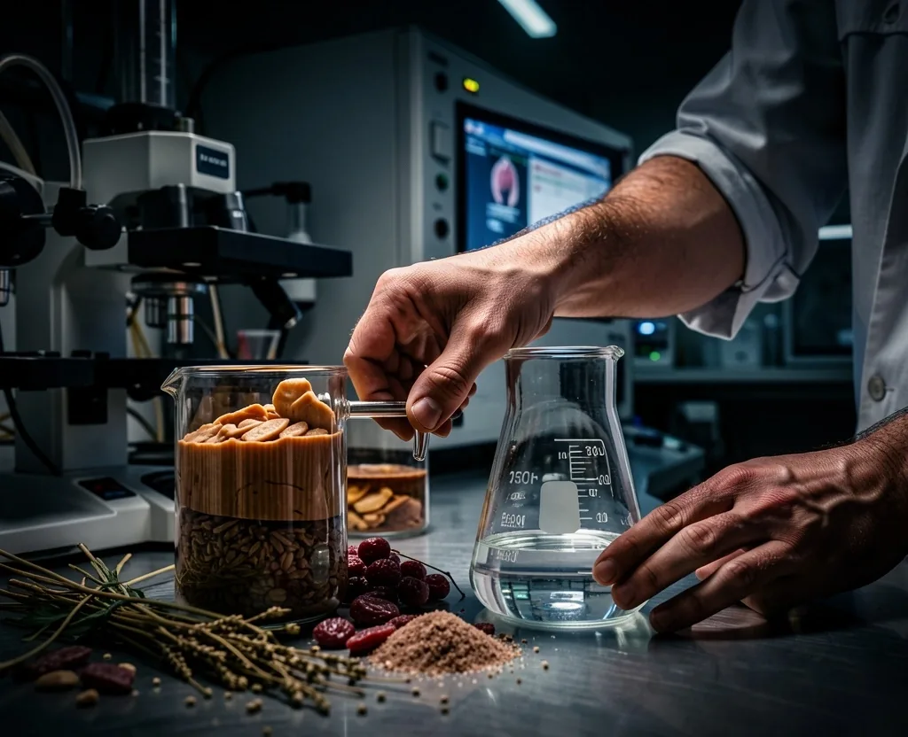 Laboratory focus on raw ingredients